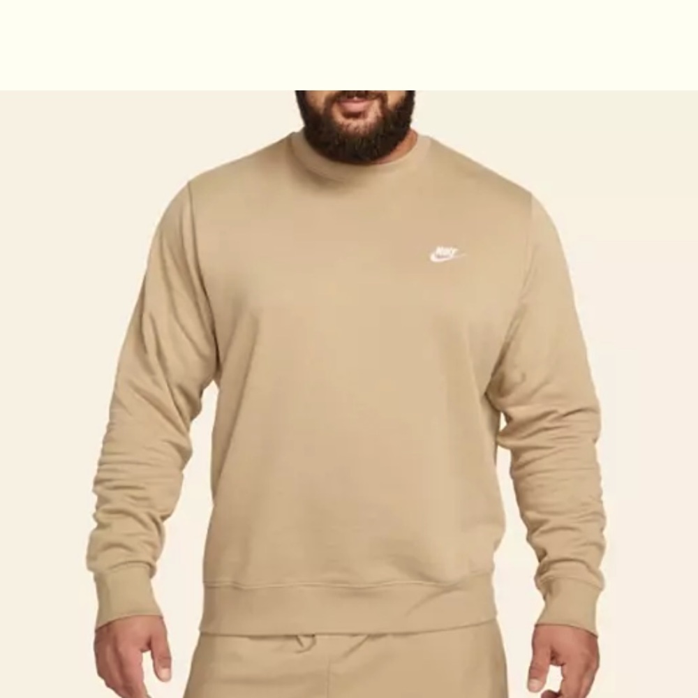 Men’s Nike crew neck tan/ khaki XL